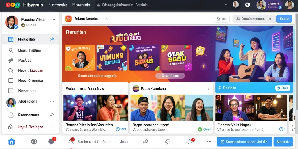 Tampilan menu utama yang interaktif dan user-friendly.